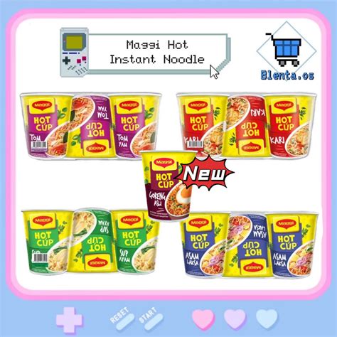 Bundle Of Cups Maggi Hot Cup Tom Yam Curry Asam Laksa Gx CupsSG READY STOCK Mamee