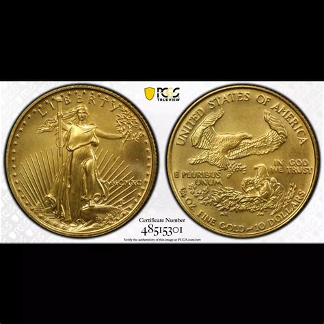 1990 PCGS MS-68 1/4 oz $10 Gold Eagle - Old Pueblo Coin