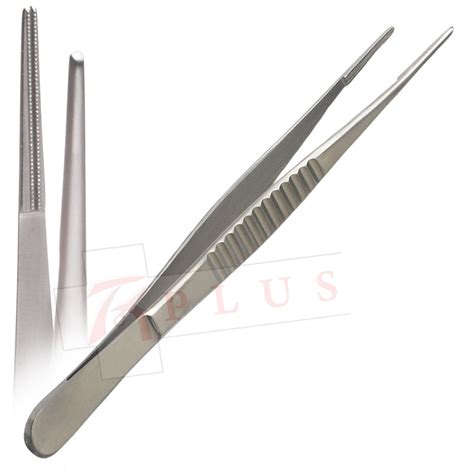 Debakey Vascular Surgical Thumb Tissue Forceps Atraumatic Tweezers