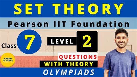 Class 7 Set Theory Theory Level 2 Questions Pearson Iit Foundation Youtube