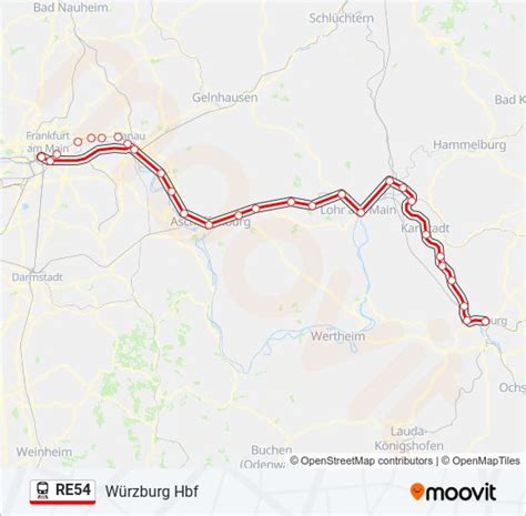 re54 Route Fahrpläne Haltestellen Karten Würzburg Hbf Aktualisiert