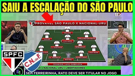 PRÉ JOGO MUDANÇA IMPORTANTE NA ESCALAÇÃO SÃO PAULO X NACIONAL URU