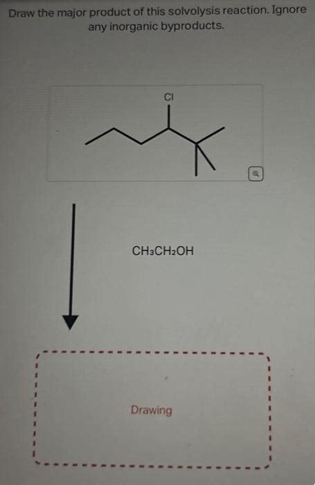 Solved Draw The Major Product Of This Solvolysis Reaction