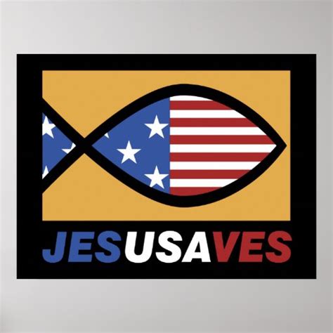 Patriotic Jesus Saves Poster Zazzle