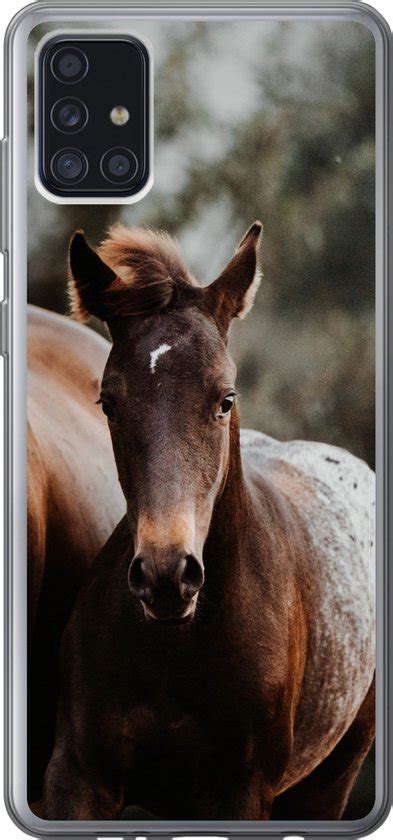 Samsung Galaxy A52 5G Hoesje Paarden Bos Berg Siliconen