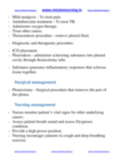 Solution Pleural Effusion Notes Studypool