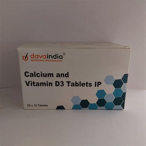 Calcium Carbonate 500mg Vitamin D3 200iu Generic Davai