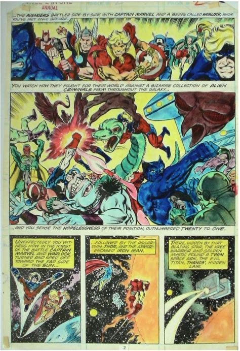 AVENGERS ANNUAL PAGE 2 In Victor Lim S Jim Starlin Comic Art Gallery Room