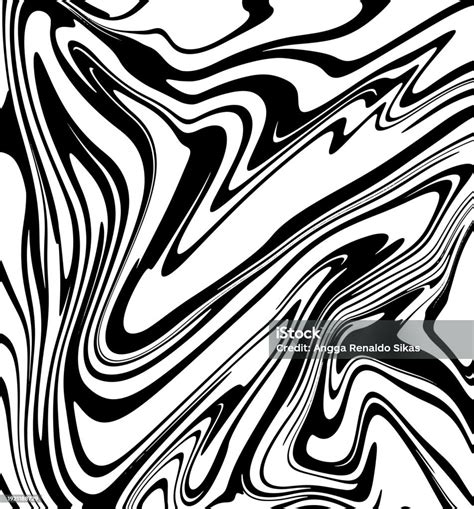 Liquid Swirl Black Abstract Art Stock Illustration - Download Image Now ...