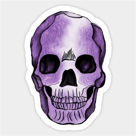 Purple Skull Art Design - Skull - Sticker | TeePublic