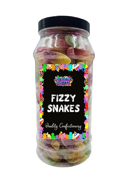 Fizzy Snakes Retro Sweets T Jar 700g Simway Sweets