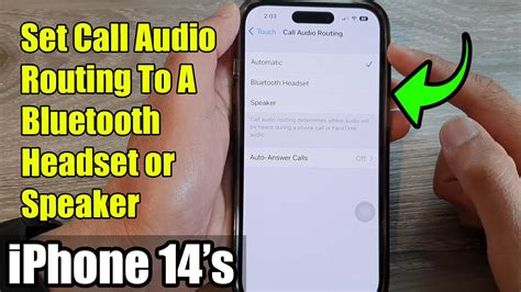 Iphone 14s14 Pro Max How To Set Call Audio Routing To A Bluetooth Headset Or Speaker Youtube