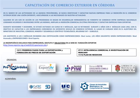 Capacitaci N De Comercio Exterior En C Rdoba