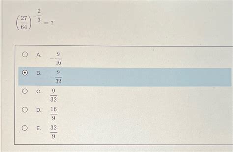 Solved (2764)-23=A. -916B. -932C. 932D. 169E. 329 | Chegg.com