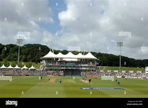 A General View Of Action From Hampshire Versus Warwickshire During The