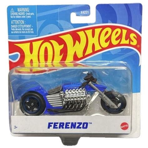 Mattel Hot Wheels Motorcycle Vehicle FERENZO Blue X Walmart