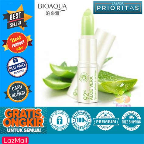 Bioaqua Lip Balm Aloevera Lidah Buaya Aloe Vera Pelembab Bibir Bioaqua Aloe Vera 92