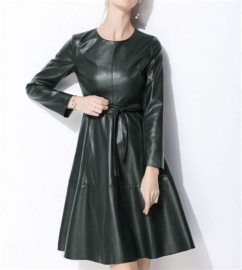 Handmade Leather Dress Women S Leather Dress Long Leather Dress