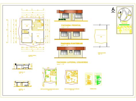 Vivienda Unifamiliar 1 Planta En AutoCAD CAD 807 28 KB Bibliocad