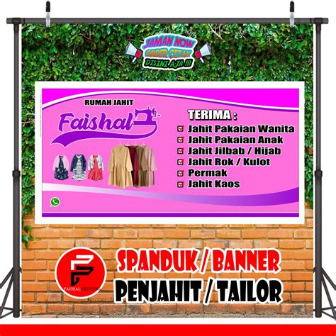 Spanduk Penjahit Banner Tailor Spanduk Custom Ukuran X Meter