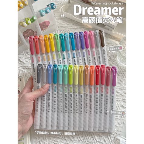 New Double Sided Highlighter Morandi Macaron Color Highlighter Marker