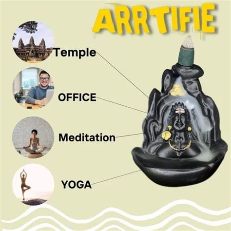 Mountain Backflow Adiyogi Best Smokey Waterfall Statue With 10