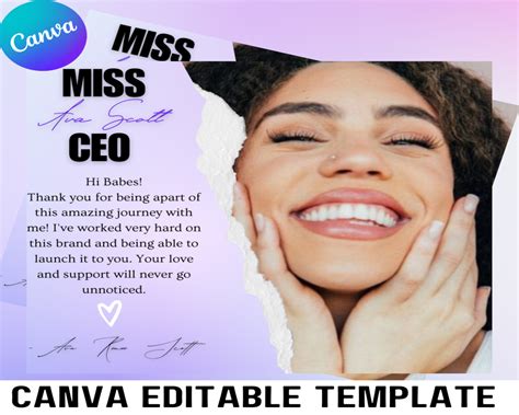 Meet The Ceo Flyer Diy Flyer Meet The Owner Flyer Canva Etsy Uk