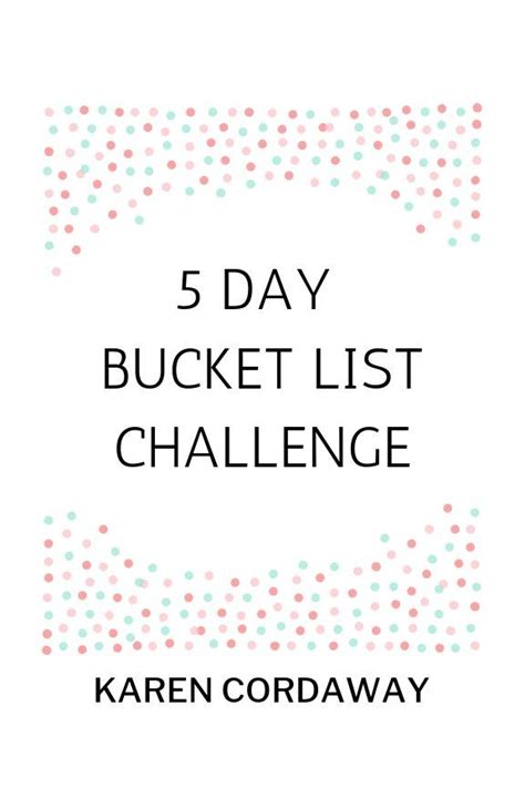 5 Day Bucket List Challenge List Challenges Skills To Learn Bucket List