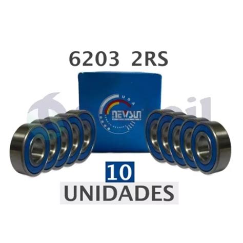 Rolamento 6203 2rs Newsun Usa Kit 10 Unidades Zx6203 MercadoLivre