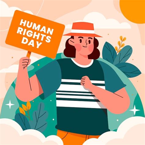 Free Vector Flat Illustration For Human Rights Day Celebration