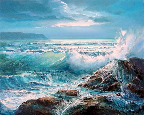 Painting Ocean Waves Painting Wave Painting Landscape Paintings