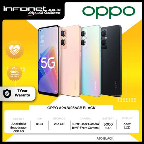 Promo OPPO A96 8 256GB Garansi Resmi OPPO INDONESIA BLACK Cicil 0 3x