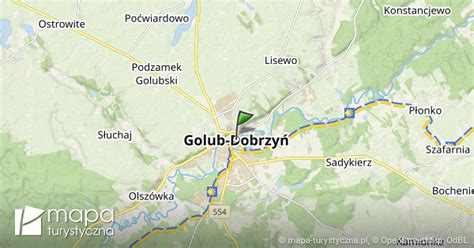 Golub Dobrzyń mapa szlaków turystycznych mapa turystyczna pl