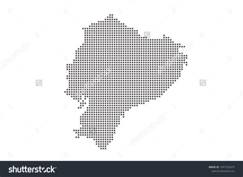 Vector Dotted Map Ecuador On White Stock Vector Royalty Free