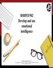 Power Point BSBPEF502 Pdf BSBPEF502 Develop And Use Emotional