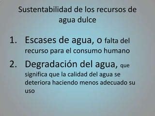 Sustentabilidad De Recursos Hidricos PPT