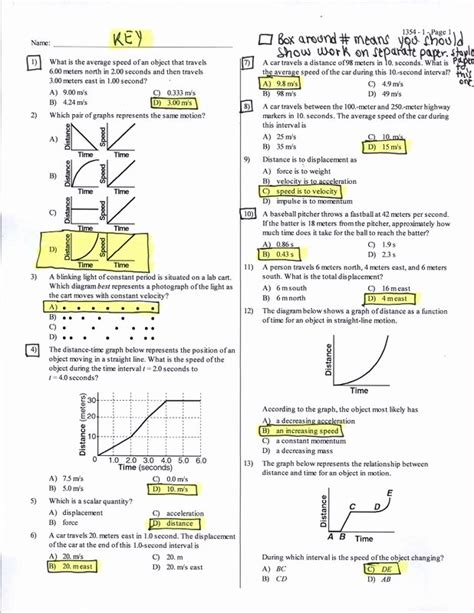 50 Kinematics Worksheet With Answers Chessmuseum Template Library