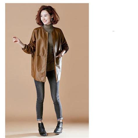 Cheap Autumn Winter New Fashion Leather Women Jacket Coat Plus Size 6xl