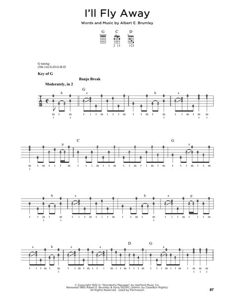 Ill Fly Away Banjo Tab Print Sheet Music Now