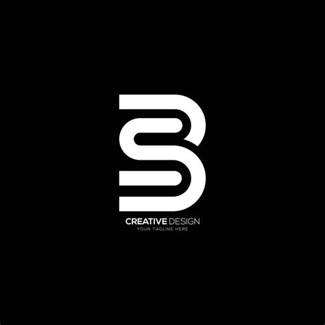 Letter B S Creative Line Art Monogram Logo 17193376 Vector Art At Vecteezy