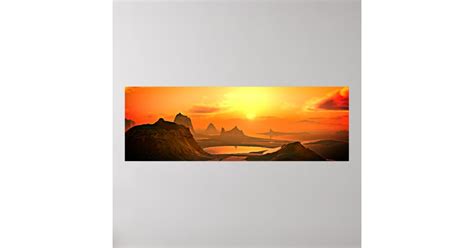 Sunset Nature Landscape Scenery Poster Zazzle