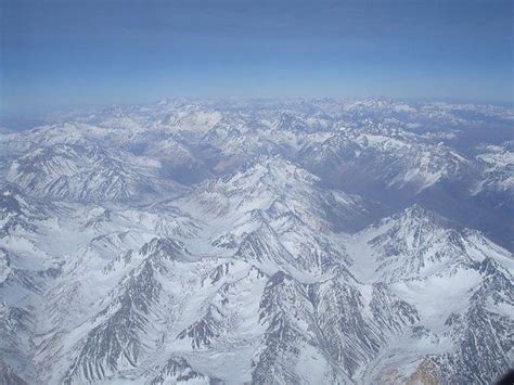 Cordillère des Andes vue du ciel Montagne Chili Routard