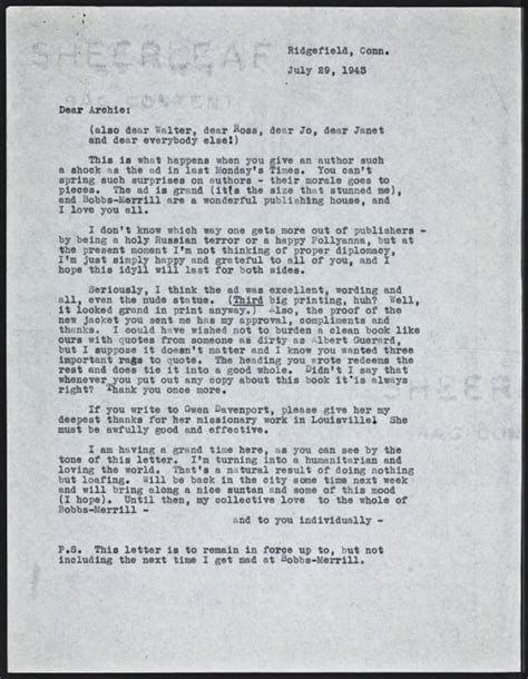 To Archibald Ogden Letter 86 AynRand Org