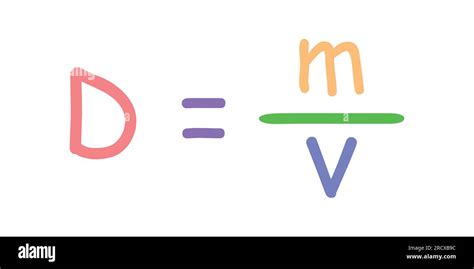 Density, mass and volume formula in chemistry. Vector illustration ...