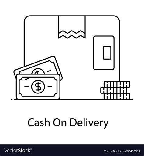 Cash on delivery Royalty Free Vector Image - VectorStock