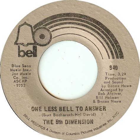 The Fifth Dimension One Less Bell To Answer Feelin Alright Vinyl