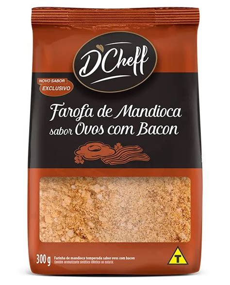 Farofa De Mandioca Sabor Ovos Bacon