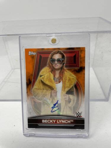 2021 Topps WWE Womens Division Becky Lynch Orange 5th Anny Championship