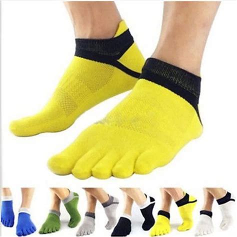 Buy Brand New 1 Pair Breathable Cotton Five Finger Socks Breathable Toe Socks