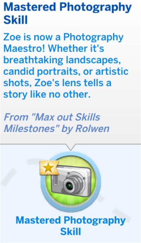 Max Out Skills Milestones - Sims 4 Mod Download Free